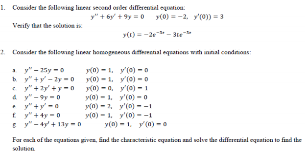 Second order differential equation euler method